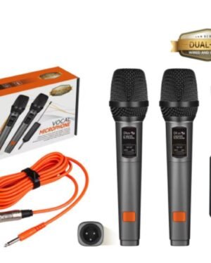 Dual-Use Wireless Microphone Set (Wired & Wireless)